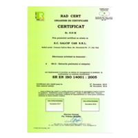 Certificate de management al mediului - ISO 14001 - 2005