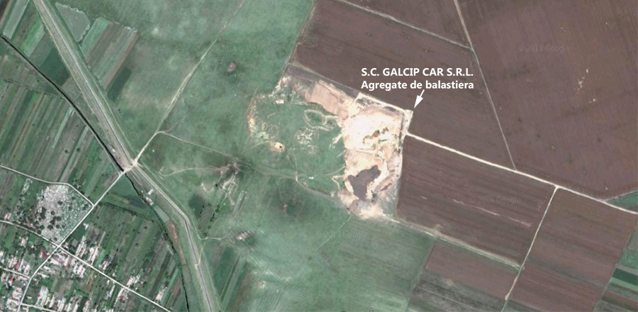 Locatie balastiera agregate naturale comuna Galicea Mare